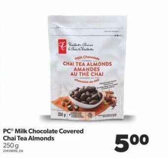 Real Canadian Superstore Pc Milk Chocolate Covered Chai Tea Almonds offer