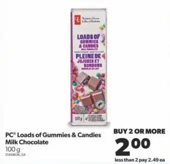 Real Canadian Superstore Pc Loads Of Gummies & Candies Milk Chocolate offer