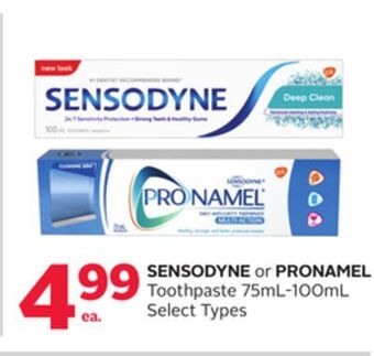 Rexall Sensodyne or pronamel toothpaste 75ml-100ml offer