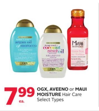 Rexall Ogx, aveeno or maui moisture hair care offer