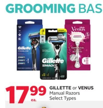 Rexall Gillette or venus manual razors offer