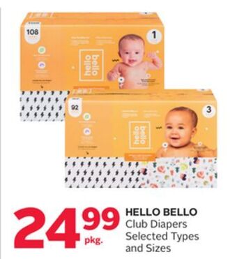 Rexall Hello bello club diapers offer