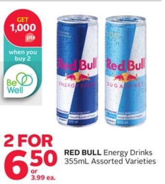 Rexall Red bull energy drinks offer