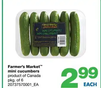 Wholesale Club Farmer's market™ mini cucumbers, pkg. of 6 offer