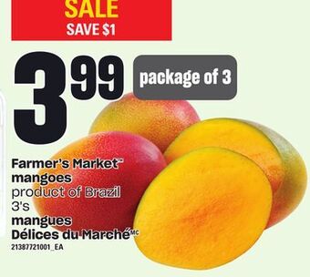 Independent City Market Farmer's market™ mangoes, 3's offer