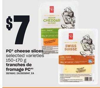 Independent City Market Pc® cheese slices, 150-170 g offer