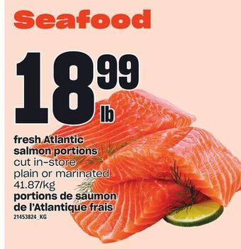 Independent City Market Fresh atlantic salmon portions offer