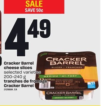 Independent City Market Cracker barrel cheese slices, 200-240 g offer