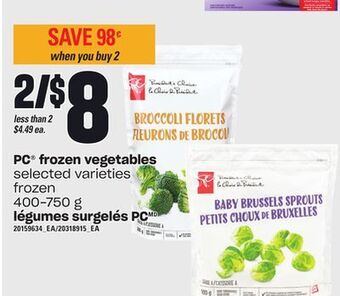 Independent City Market Pc® frozen vegetables, 400-750 g offer