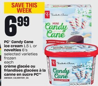 Independent City Market Pc® candy cane ice cream, 1.5 l or novelties, 6's offer
