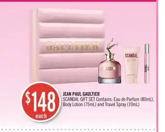 Shoppers Drug Mart Jean paul gaultier scandal gift set parfum (80ml), body lotion (75ml) and travel spray (10ml) offer