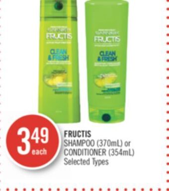 Shoppers Drug Mart Fructis shampoo (370ml) or conditioner (354ml) offer