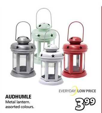 JYSK Audhumle metal lantern offer