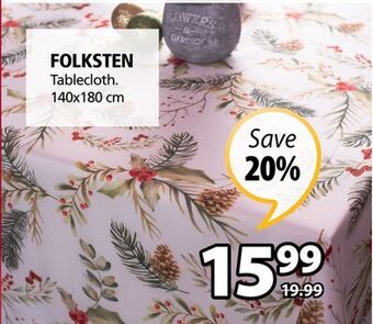JYSK Folksten tablecloth offer
