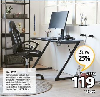 JYSK Halsted gaming desk offer