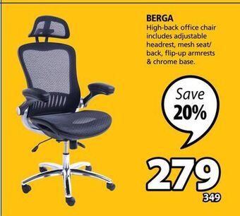 JYSK Berga high-back office chair offer