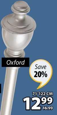 JYSK Oxford single curtain rod kit offer