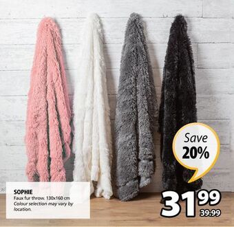 JYSK Sophie faux fur throw offer
