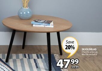 JYSK Skjoldblad chenille area rug offer