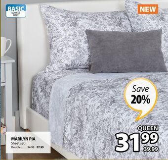JYSK Marilyn pia sheet set offer