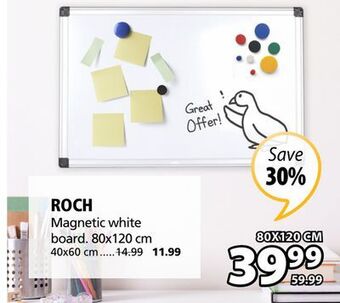 JYSK Roch magnetic white board offer
