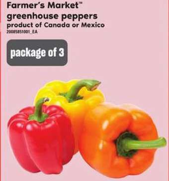 Independent Grocer Farmer's Market Greenhouse Peppers offer