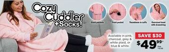 Showcase Cozy cuddler +socks! offer