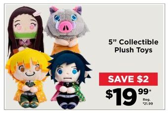 Showcase 5" collectible plush toys offer