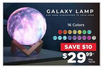 Showcase Galaxy lamp offer