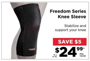 Showcase Freedom series knee sleeve offer