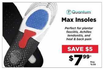 Showcase Quantum max insoles offer