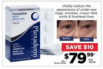 Showcase Plexaderm rapid reduction serum pods 30 - 0.3 ml offer