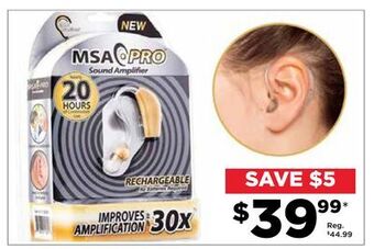 Showcase Msa pro sound amplifier offer