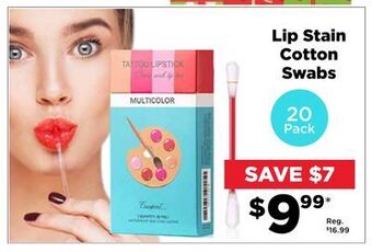 Showcase Lip stain cotton swabs offer