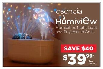 Showcase Escencia humiview star projector offer