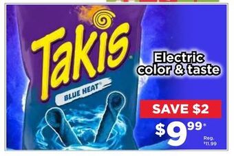 Showcase Takis blue heat chips offer