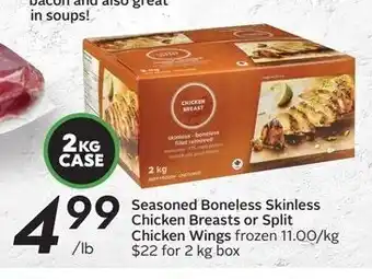 Sobeys Seasoned Boneless Skinless Chicken Breasts Or Split Chicken Wings offer