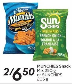 Sobeys Munchies Snack Mix Or Sunchips offer