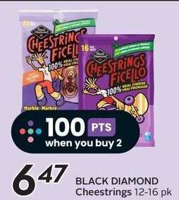 Sobeys Black Diamond Cheestrings offer