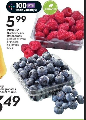 Sobeys Organic Blueberries Or Raspberries offer