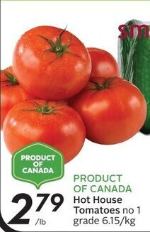 Sobeys Hot House Tomatoes offer