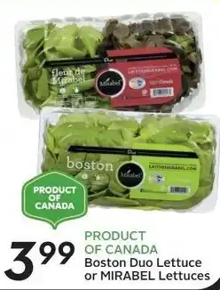 Sobeys Boston Duo Lettuce Or Mirabel Lettuces offer