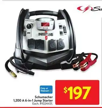 Walmart Schumacher 1,200 a 6-in-1 jump starter offer