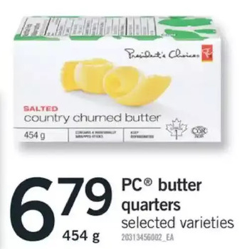 Fortinos Pc butter quarters offer