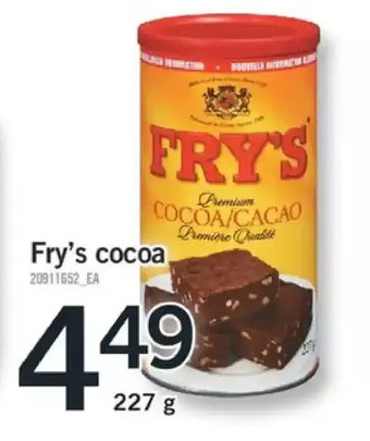 Fortinos Fry's cocoa offer