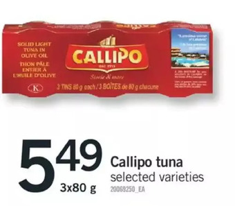 Fortinos Callipo tuna offer