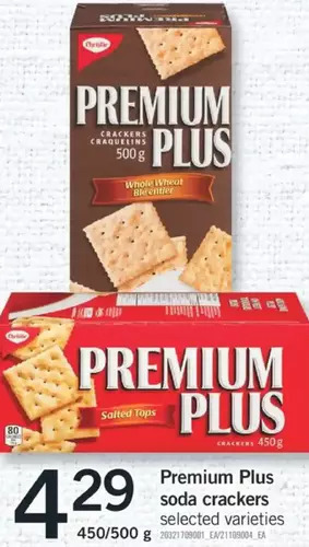 Fortinos Premium plus soda crackers offer