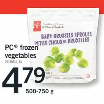 Fortinos Pc frozen vegetables offer
