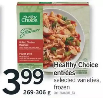 Fortinos Healthy choice entrées offer