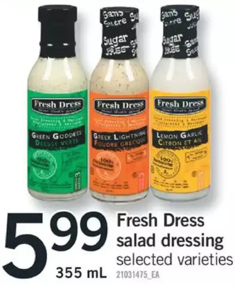 Fortinos Fresh dress salad dressing offer